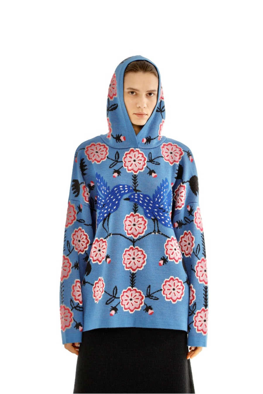 Hoodie mit Prymachenko-Blumen Hoodie mit Prymachenko-Blumen