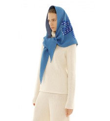 Schal mit Blauem Vogelmotiv Schal mit Blauem Vogelmotiv