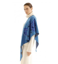 Schal mit Blauem Vogelmotiv Schal mit Blauem Vogelmotiv