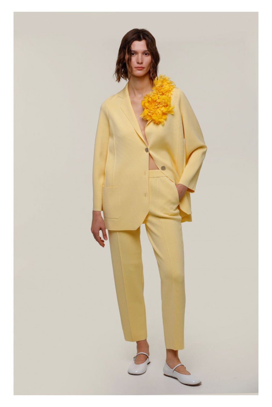 Gelber Blazer-Cardigan Gelber Blazer-Cardigan