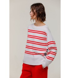 Wollpullover mit Streifen Wollpullover mit Streifen