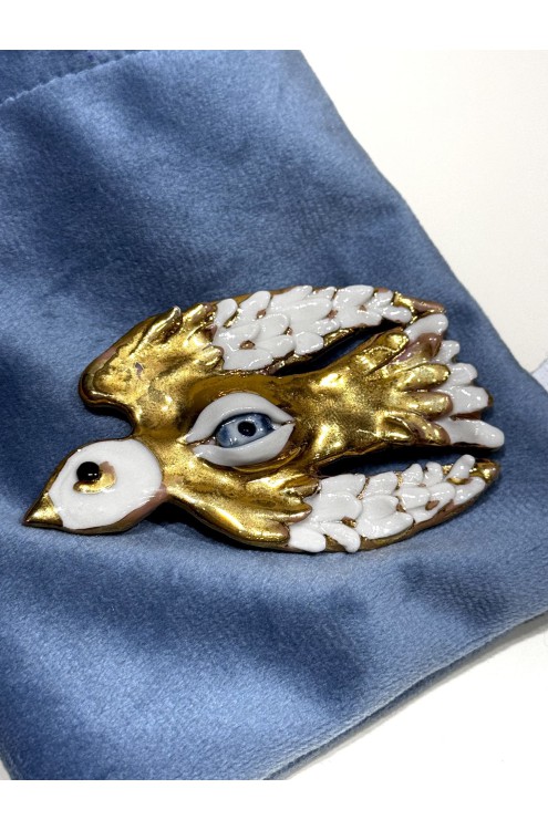 Vogel mit Augen Brosche von A.PRI Jewelry Vogel mit Augen Brosche von A.PRI Jewelry