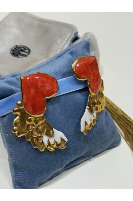 Geflügeltes Herz Ohrringe von A.PRI Jewelry