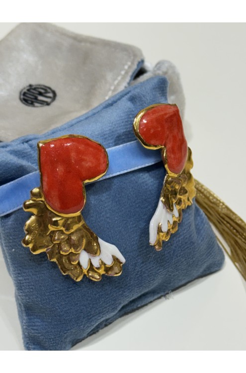 Geflügeltes Herz Ohrringe von A.PRI Jewelry