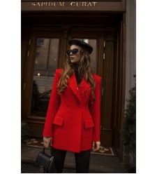 Taillierter Blazer von Attire by Halyna Davydiuk (rot)