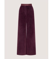 Attire Hose aus Mantelstoff mit Futter und Taschen (Burgunderrot)