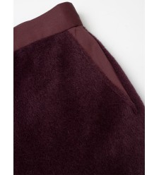 Attire Hose aus Mantelstoff mit Futter und Taschen (Burgunderrot)