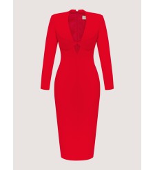 Kleid mit tiefem V-Ausschnitt von Attire by Halyna Davydiuk