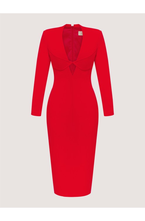 Kleid mit tiefem V-Ausschnitt von Attire by Halyna Davydiuk