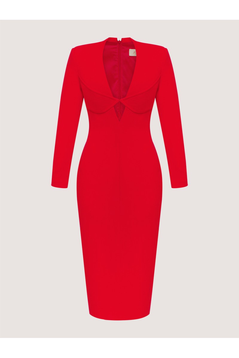 Kleid mit tiefem V-Ausschnitt von Attire by Halyna Davydiuk