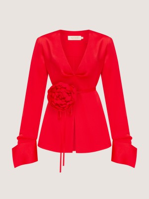 Bluse von Attire by Halyna Davydiuk (rot)