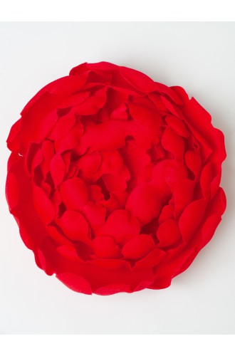 Blumenbrosche Rose von Attire by Halyna Davydiuk (rot)