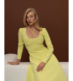 Attire Limettenfarbenes Kleid