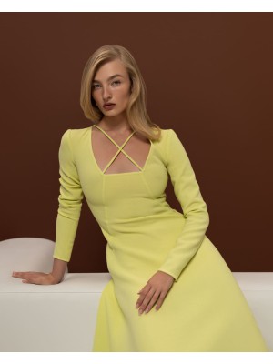 Attire Limettenfarbenes Kleid