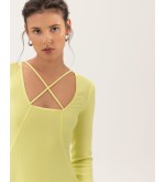 Attire Limettenfarbenes Kleid
