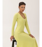 Attire Limettenfarbenes Kleid
