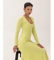 Attire Limettenfarbenes Kleid