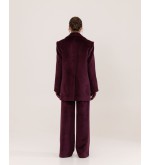 Attire Hose aus Mantelstoff mit Futter und Taschen (Burgunderrot)