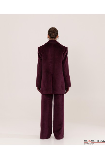 Attire Jackett-Mantel (Burgunderrot)