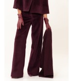 Attire Hose aus Mantelstoff mit Futter und Taschen (Burgunderrot)