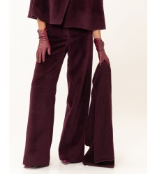Attire Hose aus Mantelstoff mit Futter und Taschen (Burgunderrot)