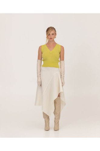 Lime Knitted Vest by Attire