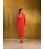 Kleid mit tiefem V-Ausschnitt von Attire by Halyna Davydiuk
