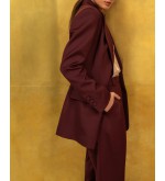 Taillierter Blazer von Attire by Halyna Davydiuk (Burgunderrot)