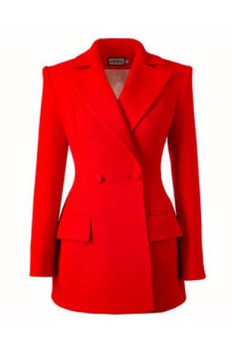 Taillierter Blazer von Attire by Halyna Davydiuk (rot)