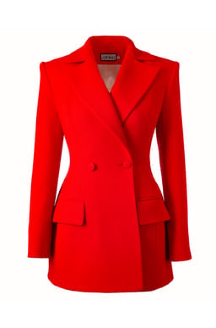 Taillierter Blazer von Attire by Halyna Davydiuk (rot)