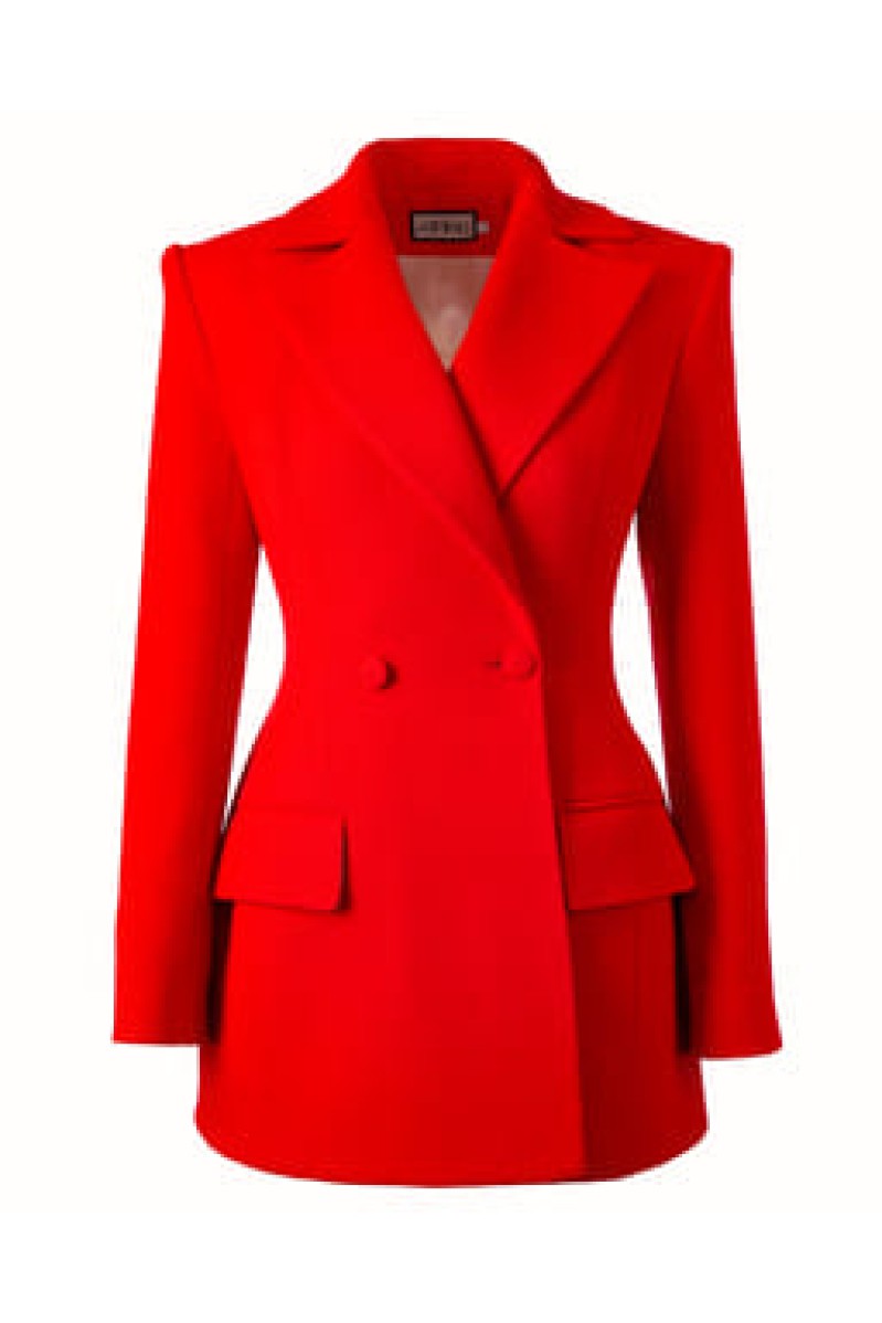 Taillierter Blazer von Attire by Halyna Davydiuk (rot)