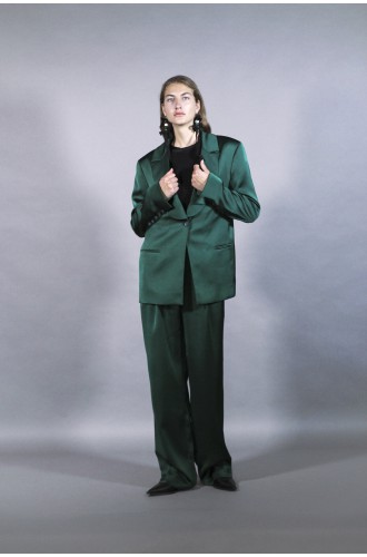 Green silk jacket