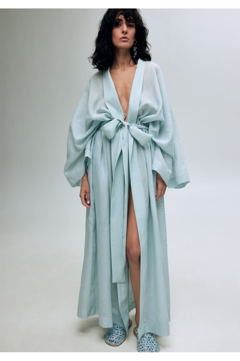 Bobkova Seiden-Kimono-Kleid