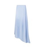 Blaues Seidenkleid mit Rockteil von Bobkova