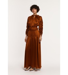 Bobkova Seidenkleid in Ocker