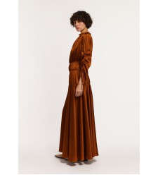 Bobkova Seidenkleid in Ocker