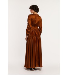 Bobkova Seidenkleid in Ocker