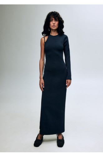 BOBKOVA Strickkleid mit offenem Rücken und Stickband