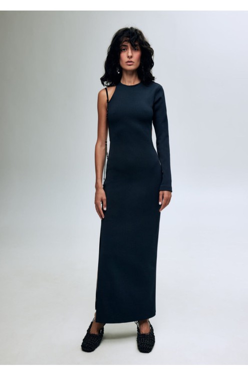 BOBKOVA Strickkleid mit offenem Rücken und Stickband