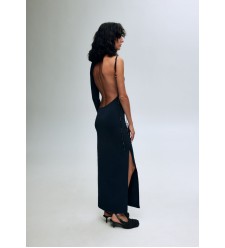 BOBKOVA Strickkleid mit offenem Rücken und Stickband
