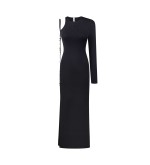 BOBKOVA Strickkleid mit offenem Rücken und Stickband