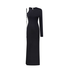 BOBKOVA Strickkleid mit offenem Rücken und Stickband