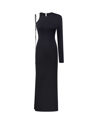 BOBKOVA Strickkleid mit offenem Rücken und Stickband