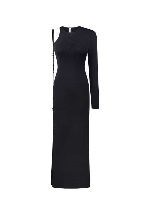 BOBKOVA Strickkleid mit offenem Rücken und Stickband