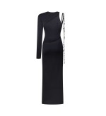 BOBKOVA Strickkleid mit offenem Rücken und Stickband