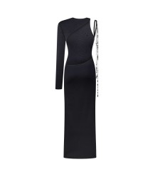 BOBKOVA Strickkleid mit offenem Rücken und Stickband