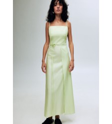 Bobkova Salatgrünes Wickel-Sommerkleid