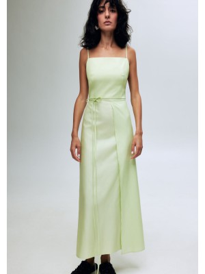 Bobkova Salatgrünes Wickel-Sommerkleid