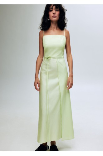Bobkova Salatgrünes Wickel-Sommerkleid