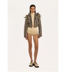 Bobkova Gestreifte Crop-Jacke